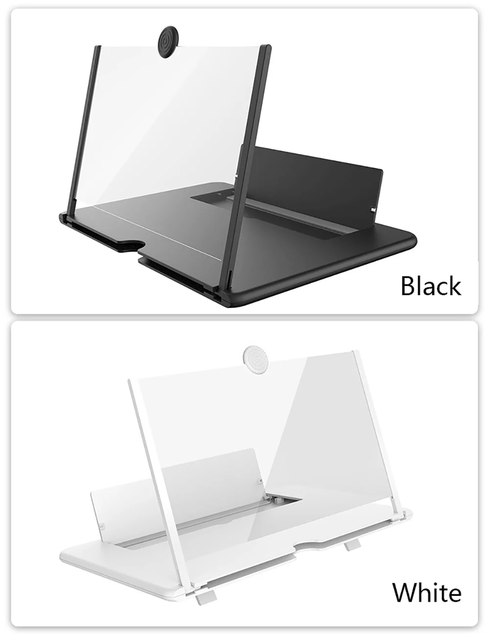 12/10 Inch HD Mobile Phone Screen Magnifier With Phone Holders Cell Phone Screen Video Amplifier Enlarged Screen Phone Stands