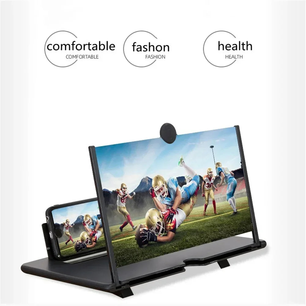 12/10 Inch HD Mobile Phone Screen Magnifier With Phone Holders Cell Phone Screen Video Amplifier Enlarged Screen Phone Stands